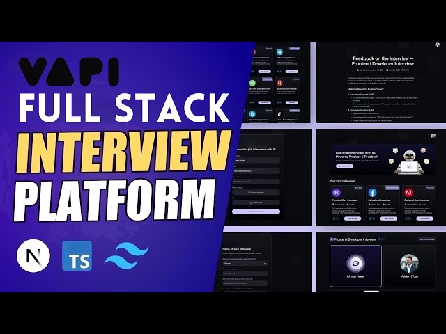Full Stack Real Time AI Voice Agent Interview Platform with Nextjs, VAPI, Reactjs & Firebase