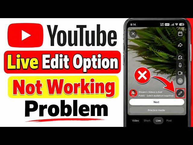 YouTube Live Edit Option Not Working Problem Solve | YouTube Live Stream Settings Not Saving Problem