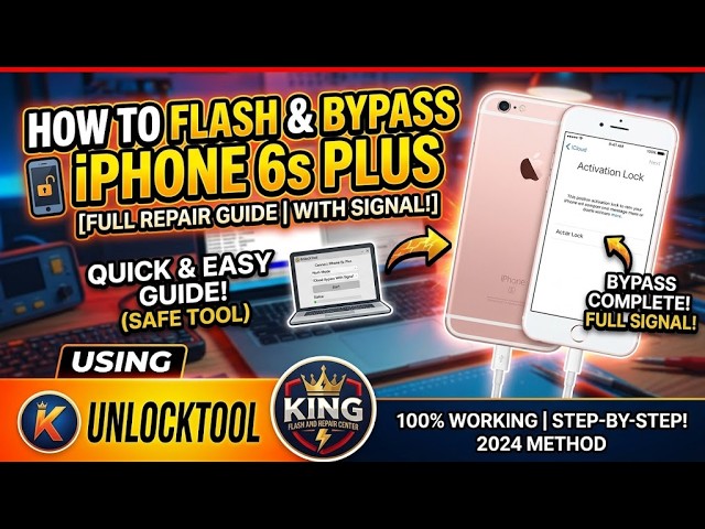 How to Flash & Bypass iCloud iPhone 6s Plus (With Signal) via UnlockTool