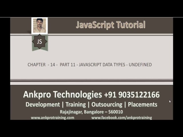 JavaScript for beginners - Chapter 14 - Data types Part 11 - Undefined