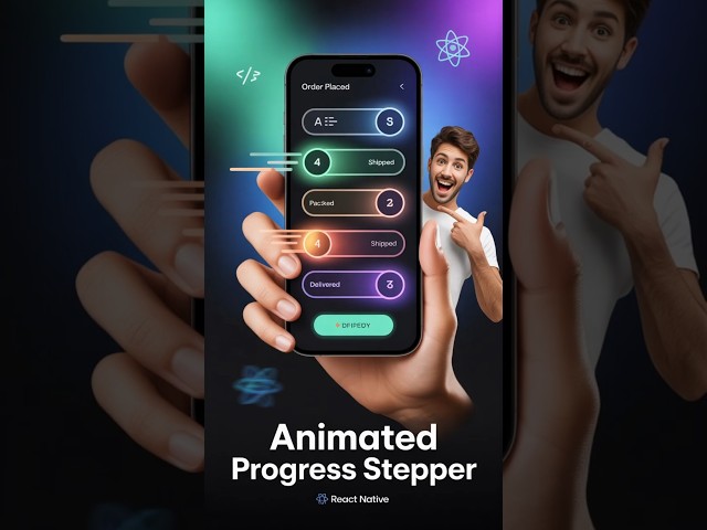Animated Progress Stepper in React Native | Easy UI for Delivery Tracking  #ui #mobileappdevelopment