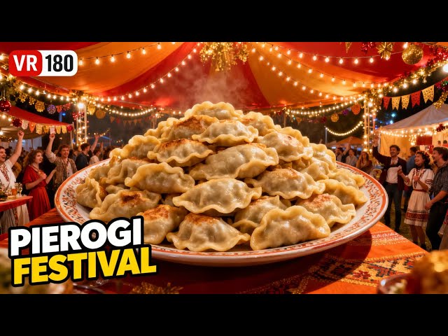 VR180 3D Food Tour: Krakow Pierogi Festival 🇵🇱 | Meta Quest 3 Experience