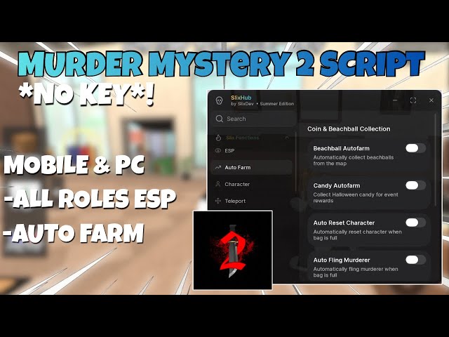 [☀️BEST]MURDER MYSTERY 2 Script - AUTO FARM, ESP & MORE! | RAY SCRIPTER