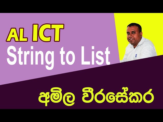 Python (String/List)- AL ICT