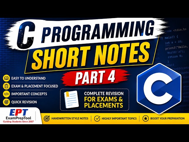 C-Programming Short Notes – Part 4 |  Complete Revision for GATE CSE