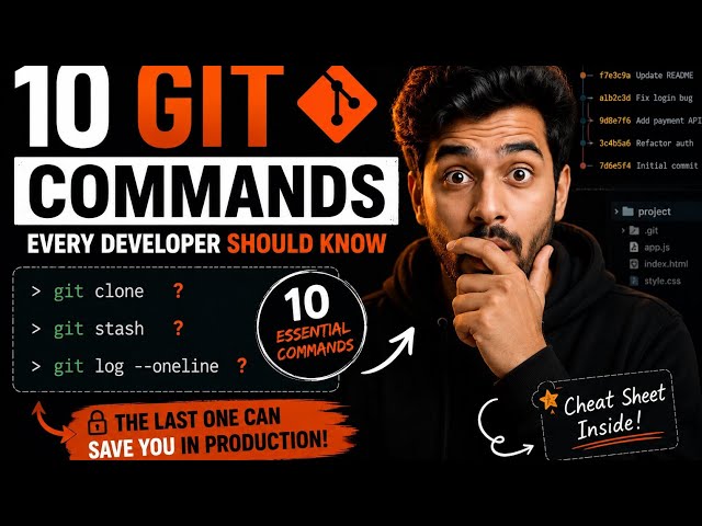 10 Git Commands Every Developer Must Know | Stop Using Only Push & Pull 🚀
