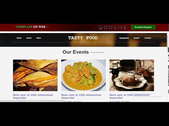 Food Bootstrap Theme | Download Free Template