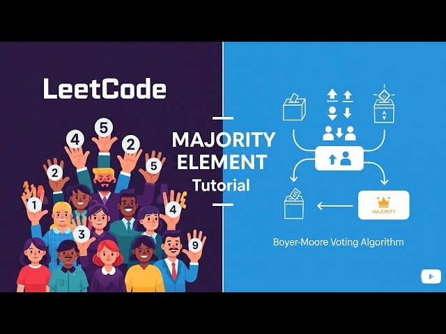 LeetCode 169: Majority Element Explained | Boyer–Moore Voting Algorithm in Java