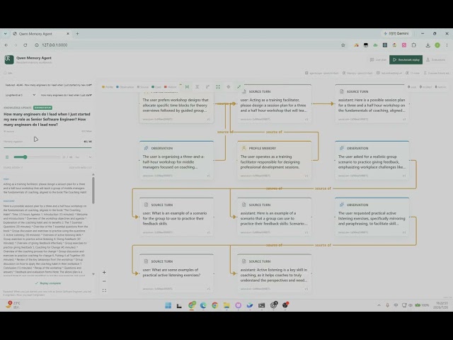 Qwen Memory Agent | LongMemEval Demo | Qwen Cloud Hackathon