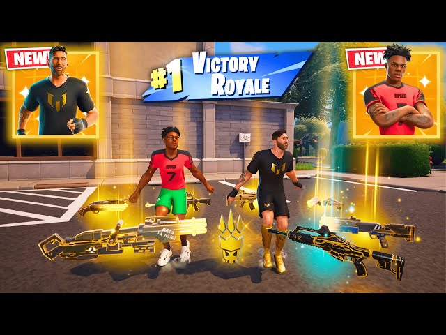 ISHOWSPEED x MESSI ALL MYTHIC AND EXOTIC GUNS IN FORTNITE (NEW! Fortnite Chapter 7 Season 1)