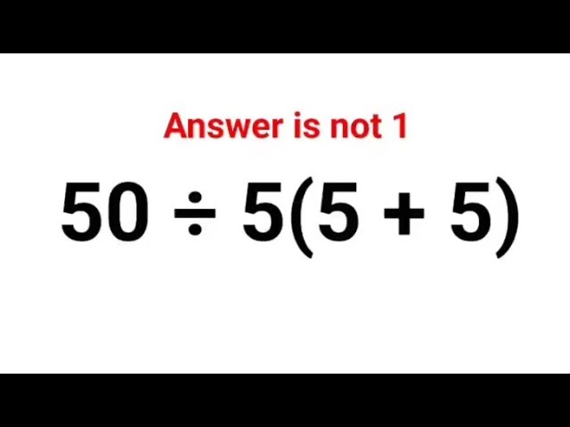 50 ÷ 5(5 + 5) Answer is not 1. Can you solve this Ukraine IQ test? #math #percentages #ukraine