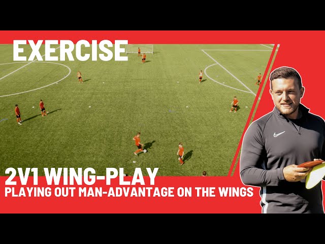 2v1 Overload Exercise for Soccer Training | 2v1 Wing Play [Youth Soccer Training]