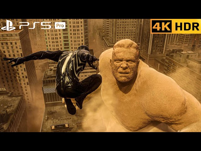 (PS5 PRO) Venom Symbiotes join to Fight Sandman | 4K HDR |