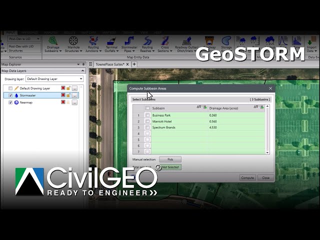 Computing Subbasin Areas in GeoSTORM | CivilGEO