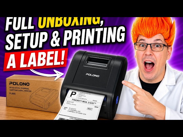 4x6 Thermal Shipping Label Printer — POLONO Bluetooth Unboxing & Setup