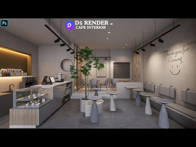 How to Create a Realistic Cafe Interior in D5 Render | Beginner Tutorial
