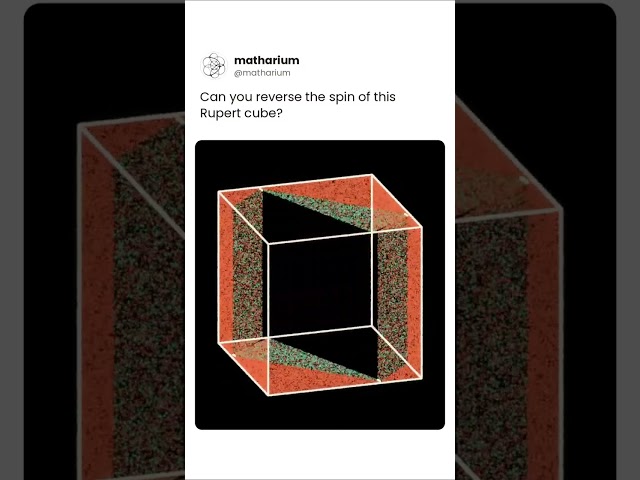 Prince Rupert's cube allows a larger cube to pass through #math