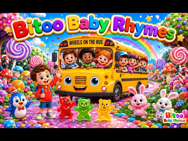 Wheels on the Rainbow Bus  Baby, Kitty & Animal Friends  Fun Kids Song