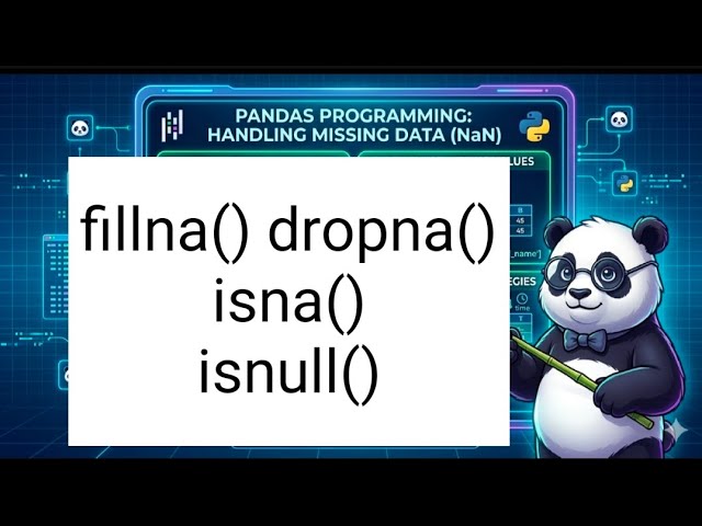 PANDAS DataFrame: Handling missing Data . fillna() dropna() isna() isnull()