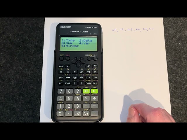Calculating Statistics using the Casio fx-82AU from a list of data
