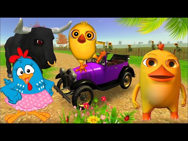 El Pollito pío 3d | el Toro y el Tractor de la Granja | The Chick and the tractor of The farm P- 31