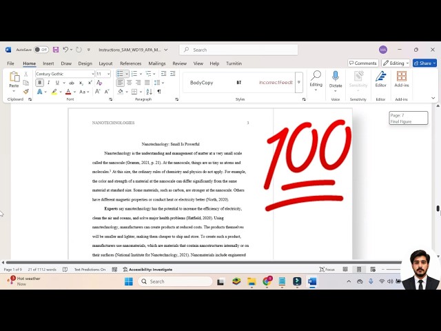 New Perspectives Word 365/2021 Module 2: SAM APA Project 1b #Nanotechnology #word module 2 apa