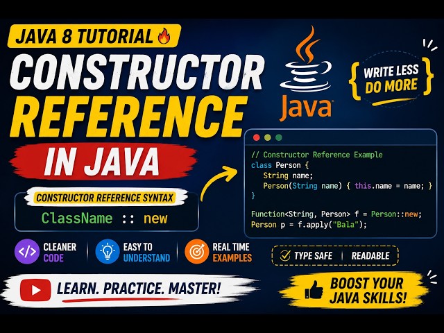 Constructor Reference in Java 8 | Explained with Real Examples