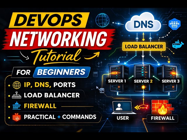 DevOps Networking Tutorial for Beginners | IP, DNS, Ports Explained