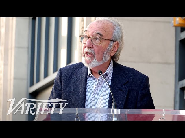 Jamie Lee Curtis and Danny Devito honor James L. Brooks with a star on the Hollywood Walk of Fame