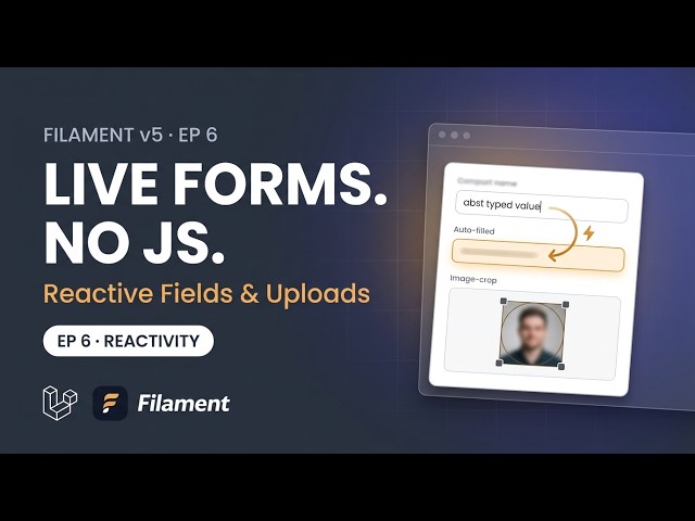 Build a Laravel Admin Panel with Filament v5 | Ep 6: live(), Get/Set & File Uploads