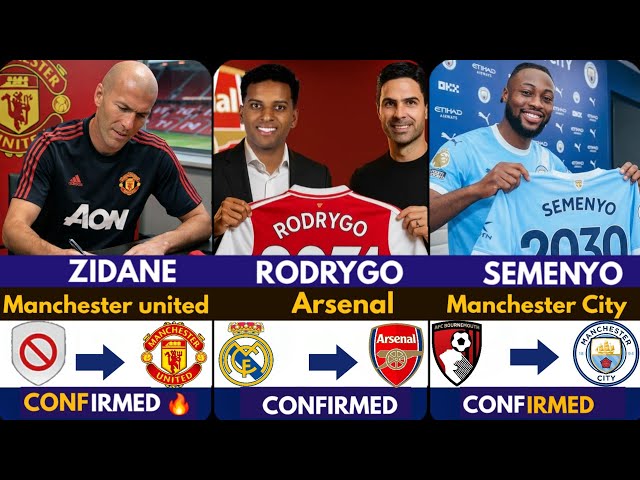 🚨LATEST CONFIRMED TRANSFER NEWS AHEAD OF JANUARY TRANSFER WINDOW 2026  Rodrygo ✅️, Zidane, Semenyo🔥 