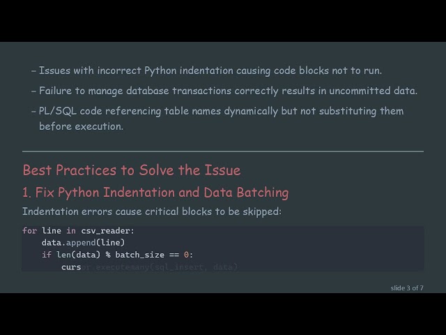 How to Correctly Use PL/SQL Code in Python for Oracle DB Upserts