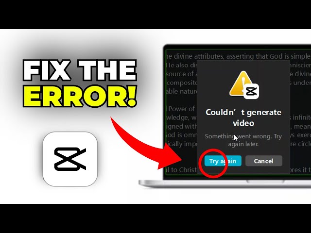 How to Fix "Couldn't Generate Video" Error in CapCut Script-to-Video
