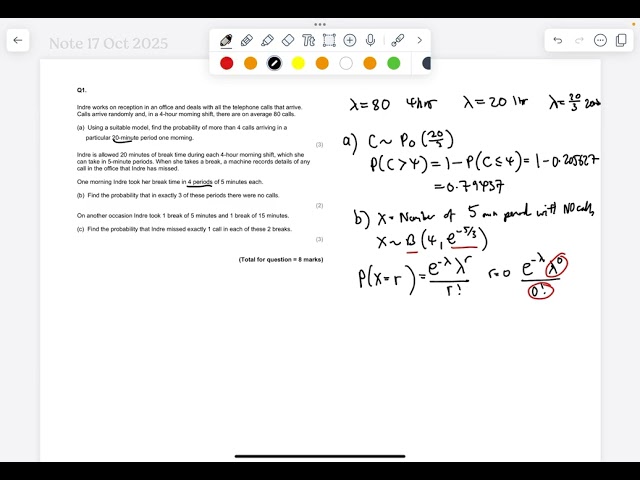 Poisson exam question
