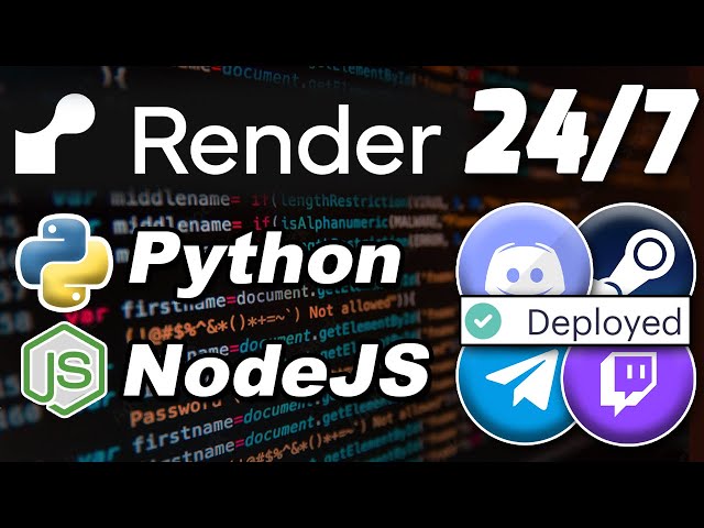 Host your app 24/7 with Render (Free and Unstable)