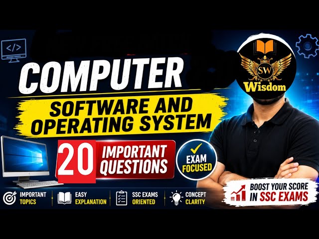 Top 20 Computer Awareness Questions || Software and Operating System || for SSC JKSSB Exams