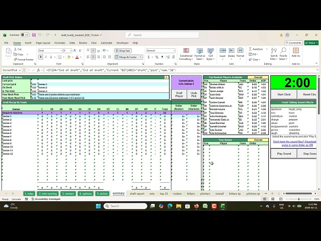 Remove Microsoft Excel Error Checking Stale Values - Fantasy Baseball Draft Buddy