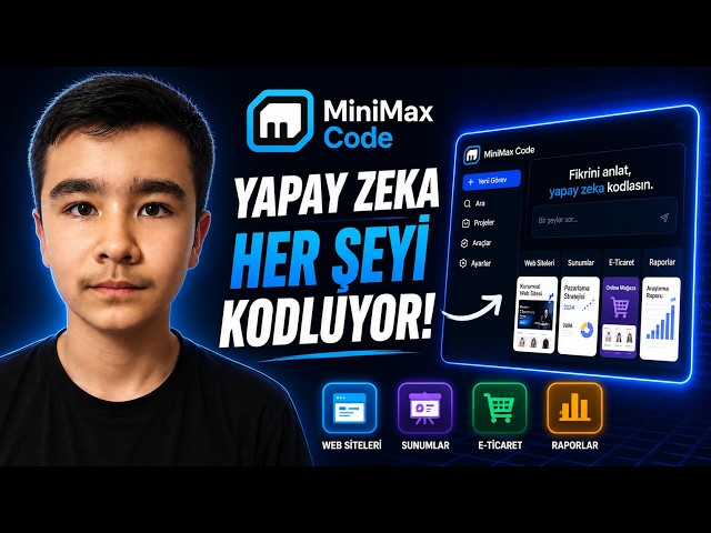 YENİ MiniMax Code: Yapay Zekaya Oyun, 3D Animasyon ve Web Sitesi Yaptırdım!