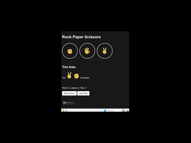 Rock Paper Scissors Game | HTML, CSS & JavaScript