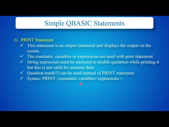 Simple QBASIC statement (Part 1) | Computer 8 | Class 8 | Mero School Nepal