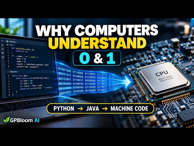 Why Computers Understand 0 & 1 🤯 | How Python & Java Become Machine Code