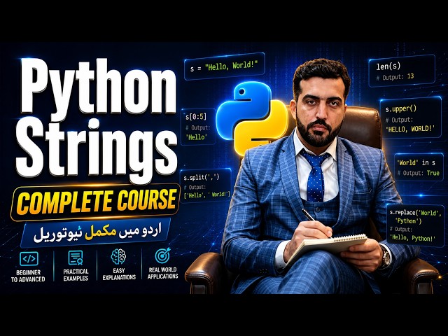 Python Strings Complete Tutorial in Urdu | Python Strings Full Course