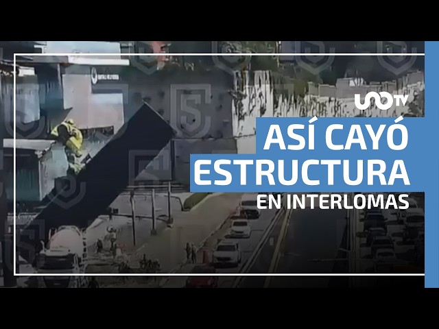 Estructura cae sobre camioneta en Interlomas y deja un muerto; así fue el momento