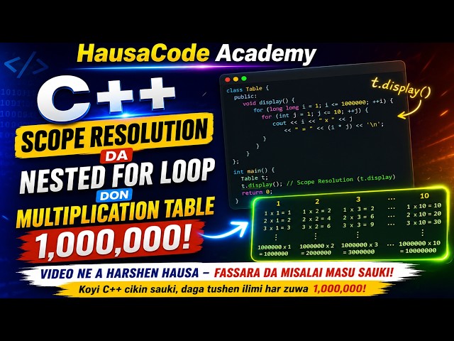 C++ Scope Resolution & Nested Loop | Darasi a Hausa