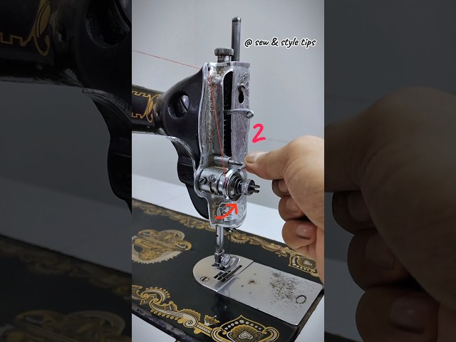 Beginner's upper threading guide 🧵 #silaimachine #ussewtips #sewingbeginners #silaisikhe