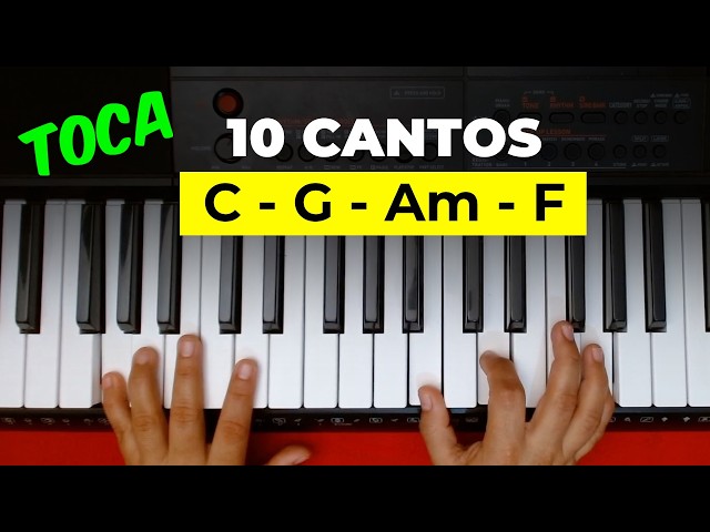🔥🎹 Learn 10 songs with C | G | Am | F on piano easily ✅