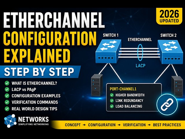 LACP EtherChannel Configuration Step by Step — Port-Channel Lab