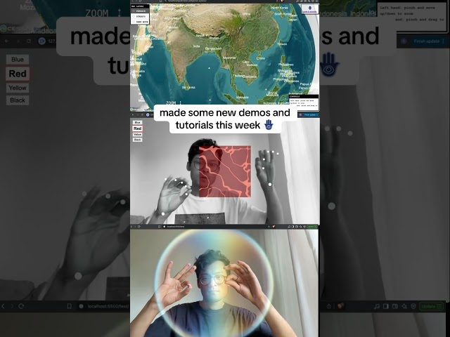 made some new tutorials this week 🪬 #computervision #tutorial #mediapipe #threejs #creativecoding