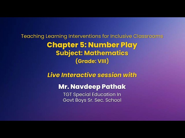 NCERT      Chapter 5: Number Play   Subject: Mathematics  (Grade: VIII)