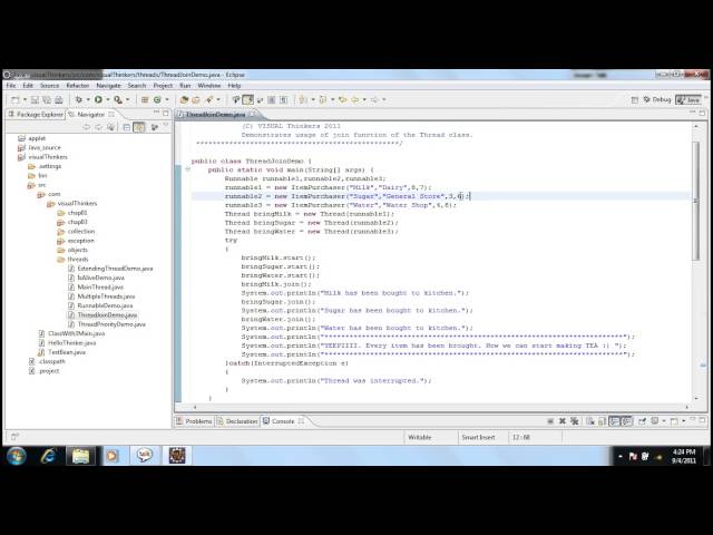 EasyJavaTutorials.in | Hindi Tutorial | JAVA Thread | Thread Join function example demonstration